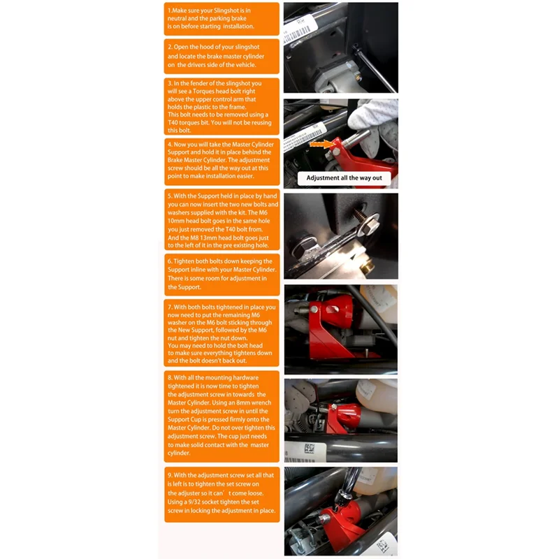 

High Quality Master Cylinder Support For Polaris Slingshot Base/SL/SL LE/GT LE/S/SLR/SLR LE Master Cylinder Brace