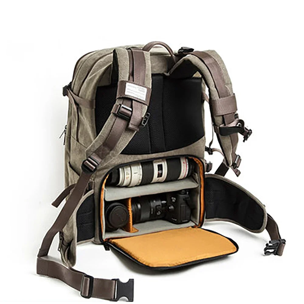 Professional Camera Canvas Photography Pack Storage Digital Dslr Camera Backpack Video Camera Bag