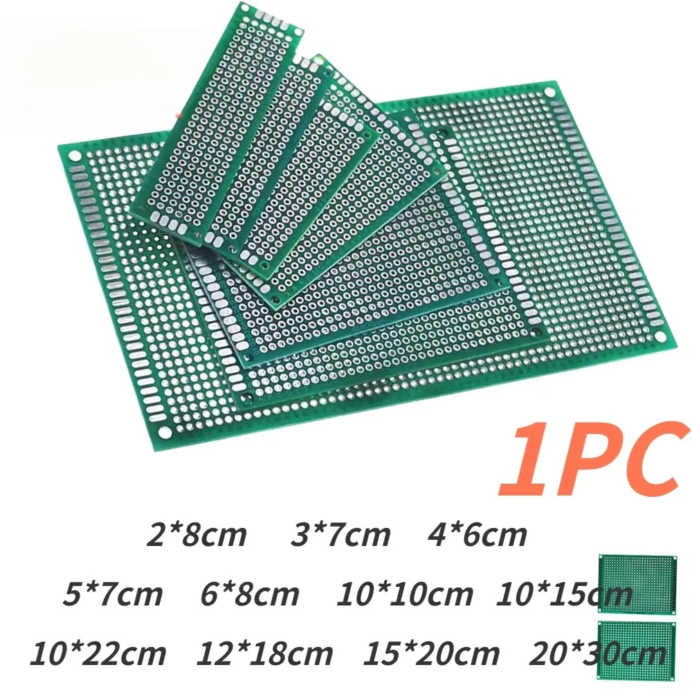 Single Sided Universal PCB Prototype Circuit Board 2x8CM 3x7CM 4x6CM 5x7CM 6x8CM 10x10CM 10x15CM 10x22CM 12x18CM 15x20CM 20x30CM