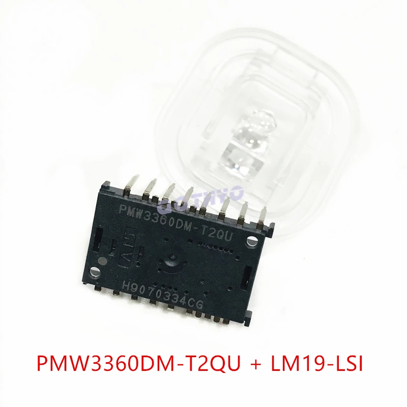 1Set New Original PMW3360DM-T2QU LM19-LSI PMW3360 PMW3360DM Mouse Sensor Optical Gaming Navigation Chip DIP-16 with lens LM19