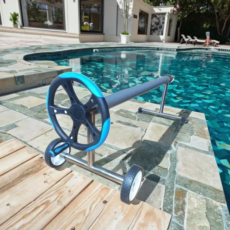 In-ground Pool Cover Reel W/ S.S. Frame Swimming Pool Accessories