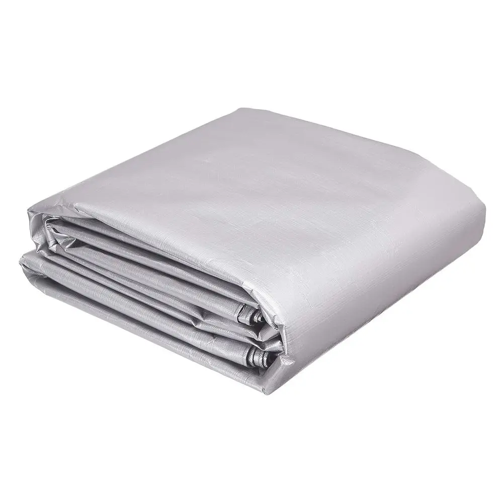 

Multi-Position Waterproof Polyethylene Tarp Cover, 12x25ft, 16mil, Silver/Black, Pack of 1