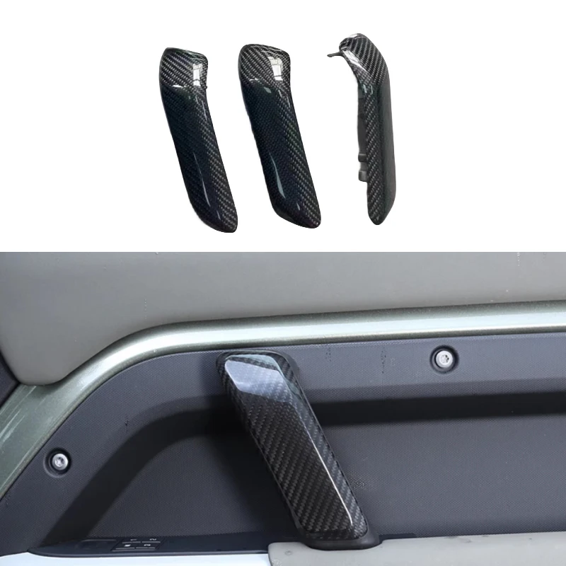 Fit for Land Rover Defender 110 2020-2024 Interior Modified Dry Carbon Fiber Interior Door Handle Cover Automotive Interior Part