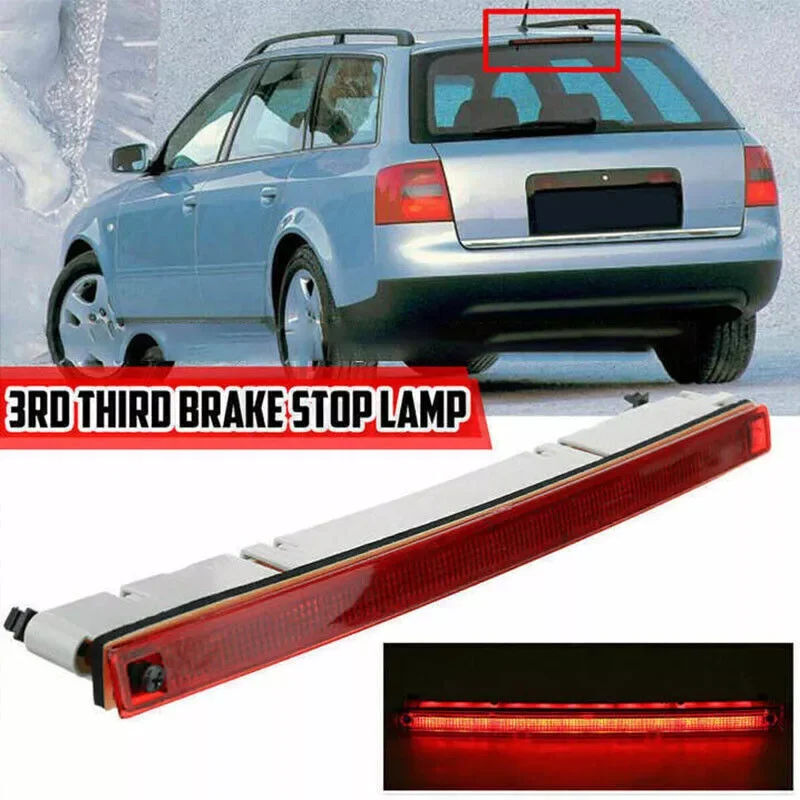 LED Brake Light For Audi A6 S6 C5 AVANT 1998 – 2005 Car Rear High Mount Level Stop Lamp Assembly 3rd Third Red Lens 4B9945097A