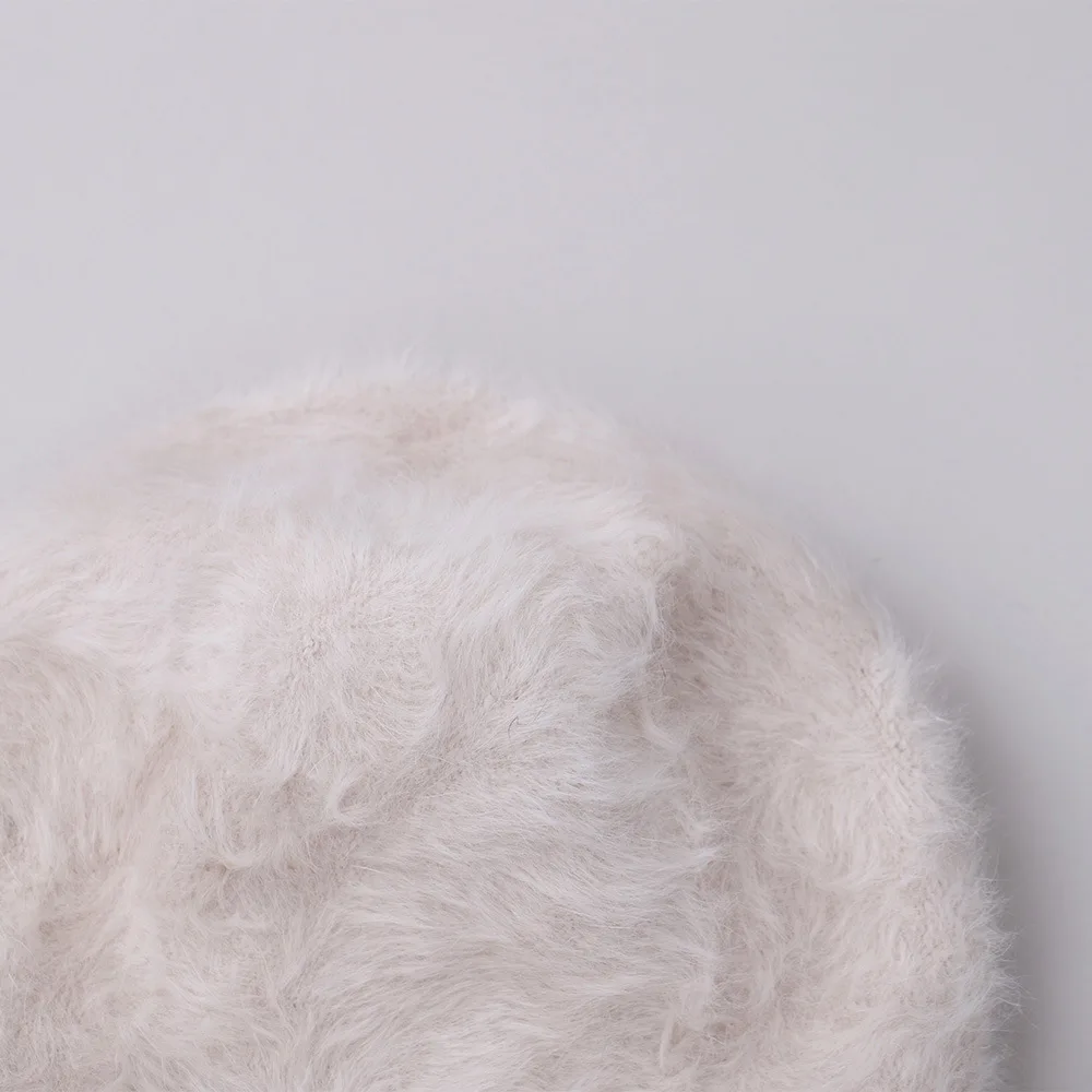 Berretti in pelo di coniglio cappello per donna autunno e inverno peluche berretto carino resistente al freddo caldo cappello peloso