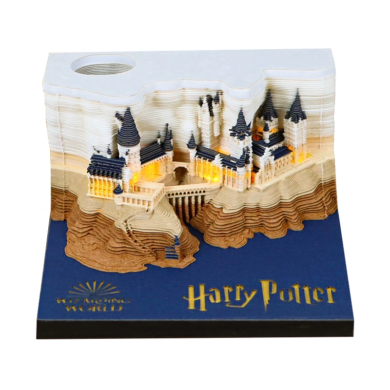 Notepad Calendar 2025 Magic Castle Paper Pad 3D Note Paper Carving Model Note Pads Gift Children Birthday Small Gifts For Guests