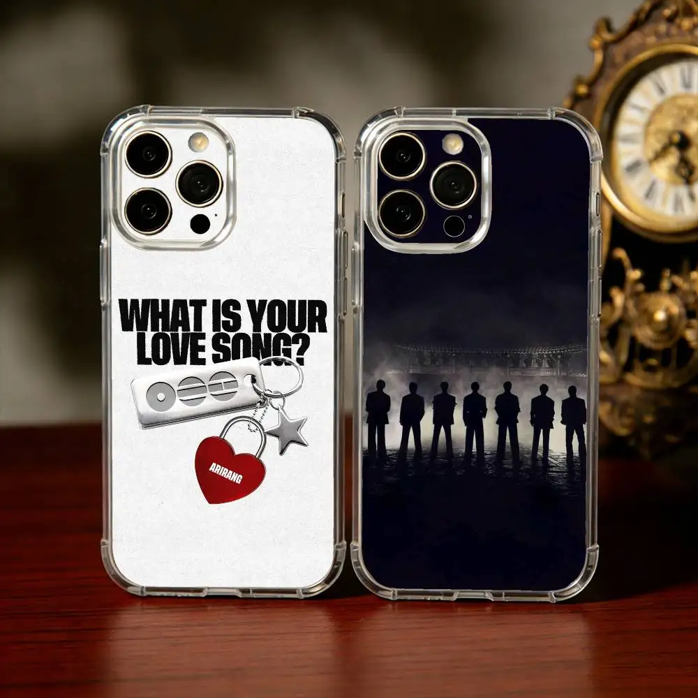 

2026 A-ARIRANG Show S-SWIM Phone Case For iPhone17,16,15,14,13Pro Max,us,Soft Silicone Transparent Cover