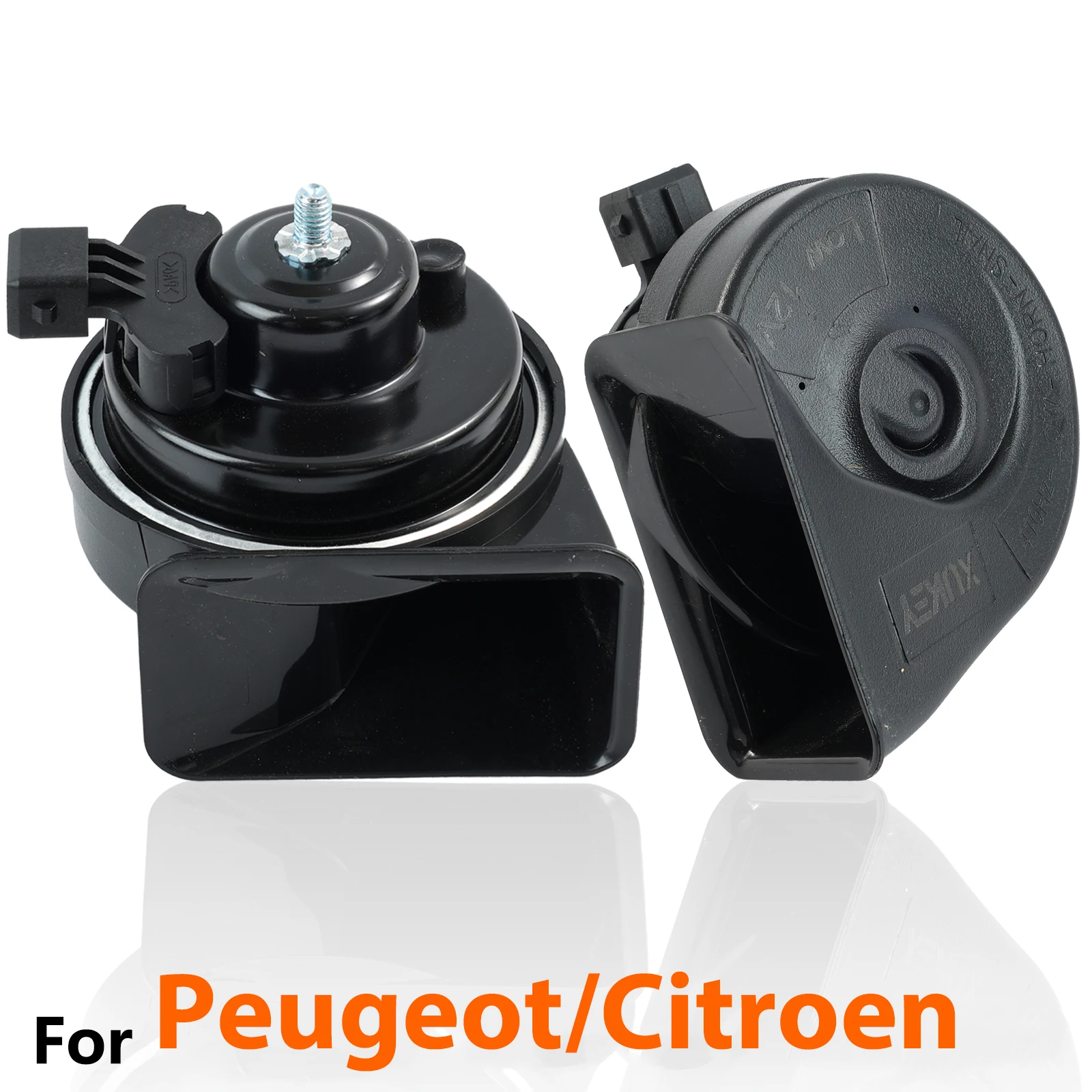 Par de bocina de caracol de doble tono, 12V, 120db, para Peugeot 106 206 307 308 405 406 605 607 806 Boxer 3008 5008 Citroen Relay Picasso