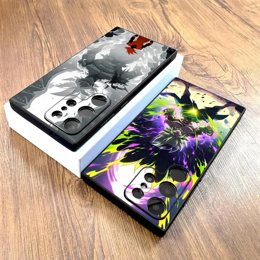 Cartoon Dragon Ball Goku Schwarze weiche Handyhülle für Samsung Galaxy S25 Edge S23 Ultra S20 S21 FE S24 Plus