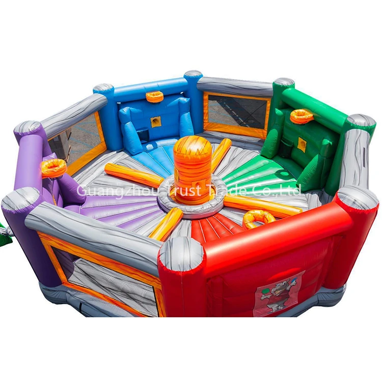 Popular 3 In 1 Sports Game Inflatable Hungry Bungee Running Sport Game Hungry Hippos