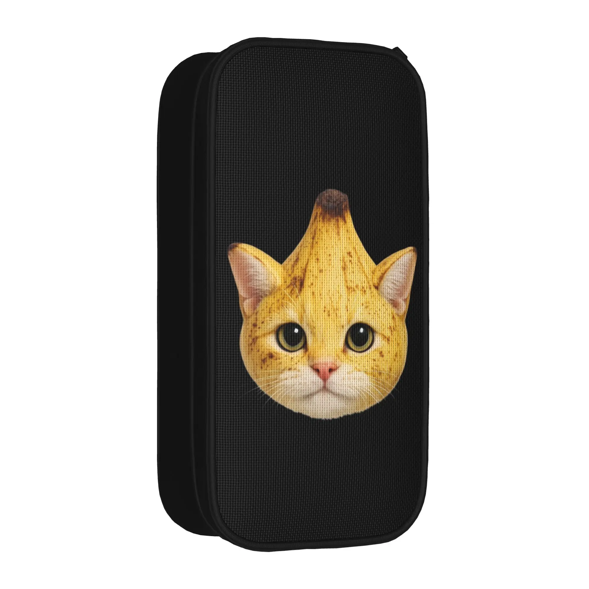 New Banana Cat  Cute Surreal Fruit Kitty Pencil Cases  Pencilcases Pen Holder Kids Large Storage Bags Office Gifts Stationery
