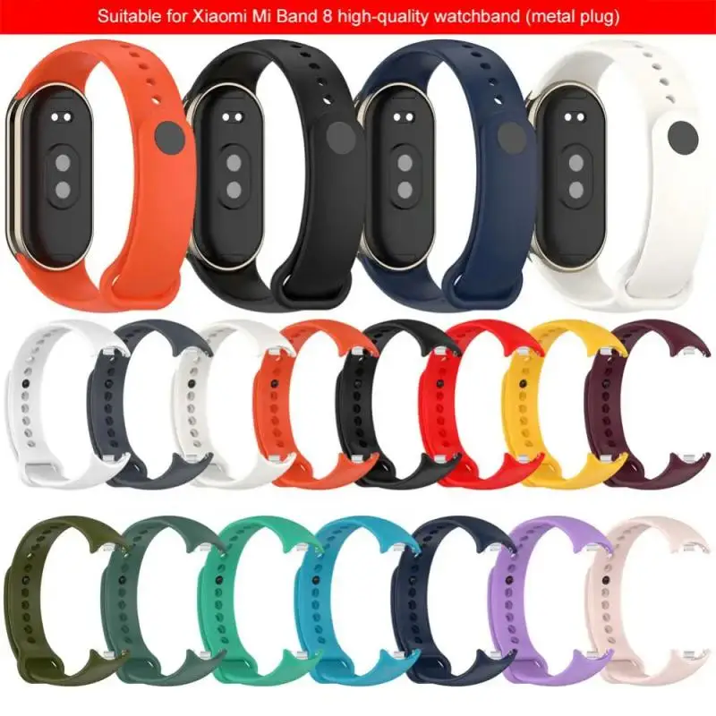 Pulseira de silicone para Xiaomi Mi Band 8, Pulseira NFC, Substituição do cinto esportivo, Pulseira Smartwatch, Pulseira