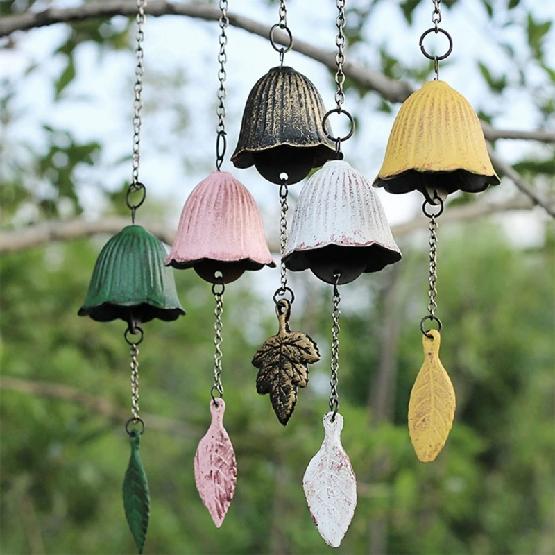 โบราณเหล็กกลางแจ้ง Wind Chimes กลางแจ้งแขวนจี้ Lucky Temple Bells Deco