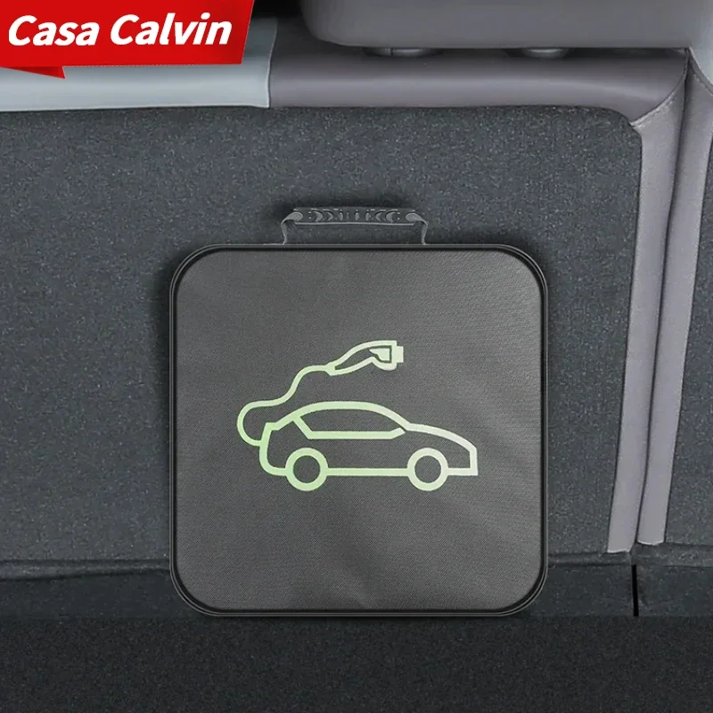 For BYD QIN PLUS DMI Car New Energy Charging Gun Storage Bag Electric Gun Bag Charger Waterproof Flame Retardant Large Storage