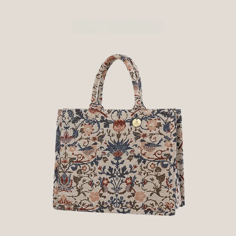 

Модная вместительная холщовая сумка-тоут с вышивкой, женская сумка через плечо, городская сумка для повседневного использования, женская сумка для общения и отдыха