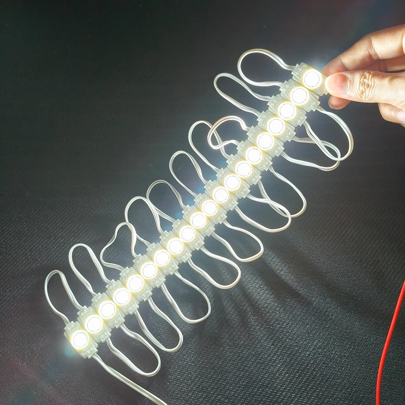 20 Stück Mini-LED-Modul SMD 2835 0,5 W Einspritzmodul Leuchtkastenmodul Fensterfront 27 mm x 12 mm 1 LED-Einzelmodul für Shop-Banner