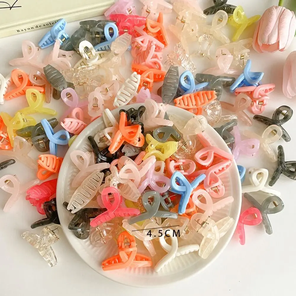 10PCS Cute Plastic Hairpin Mini Hair Accesories Hair Clip Jelly Color Hair Claws Women Girls