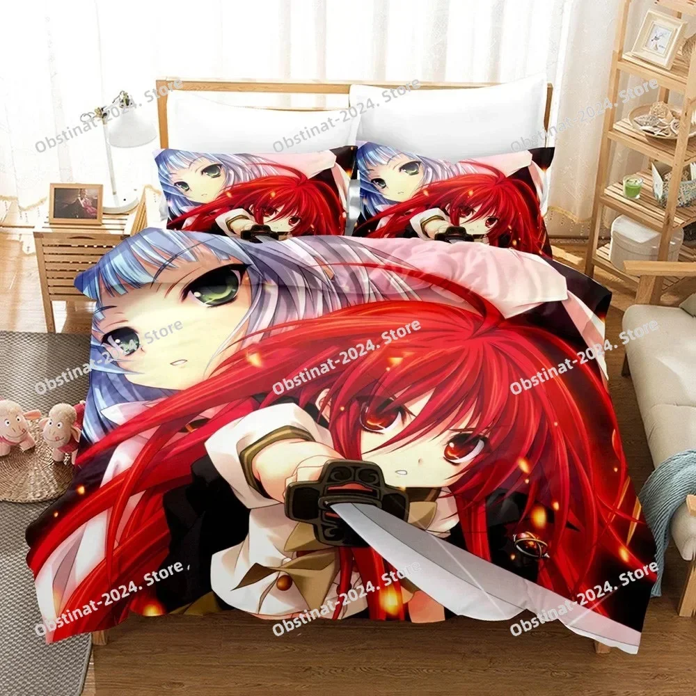 Kawaii Girl Shakugan No Shana Bedding Set Printed Bed Set With Pillowcase Duvet Cover Soft Single Double Queen Super King Size