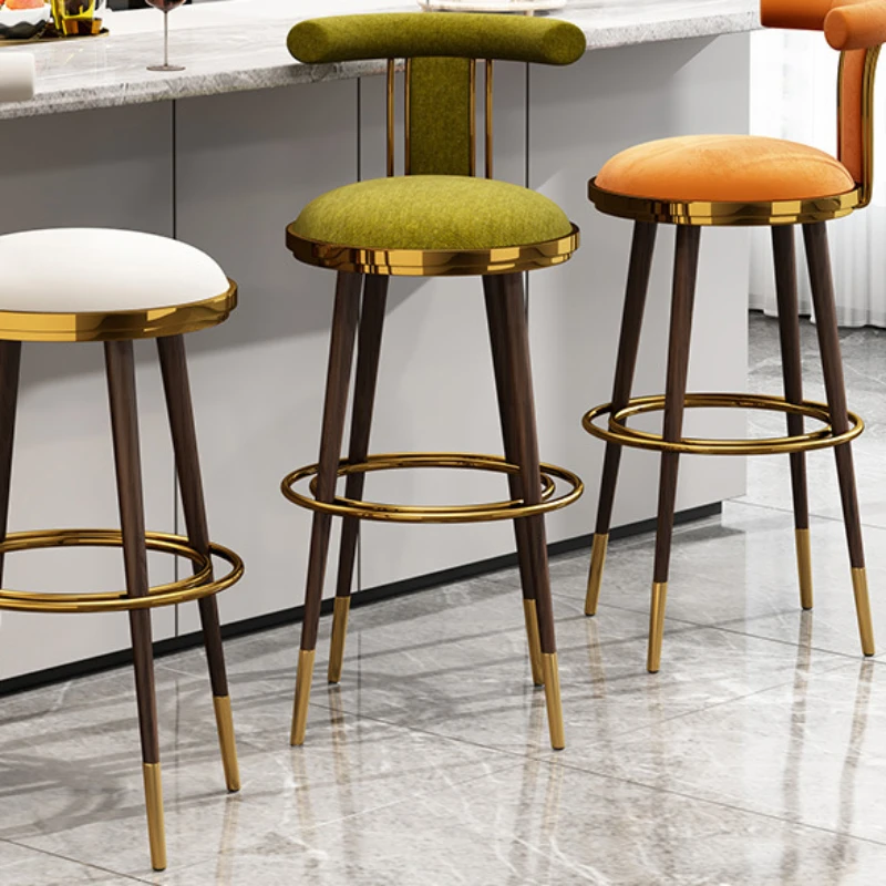 

Reception Desk Wrought Bar Chair Waiting Design Lounge Metal Bar Stool European Modern Cadeira Ergonomica Replica Furnitures