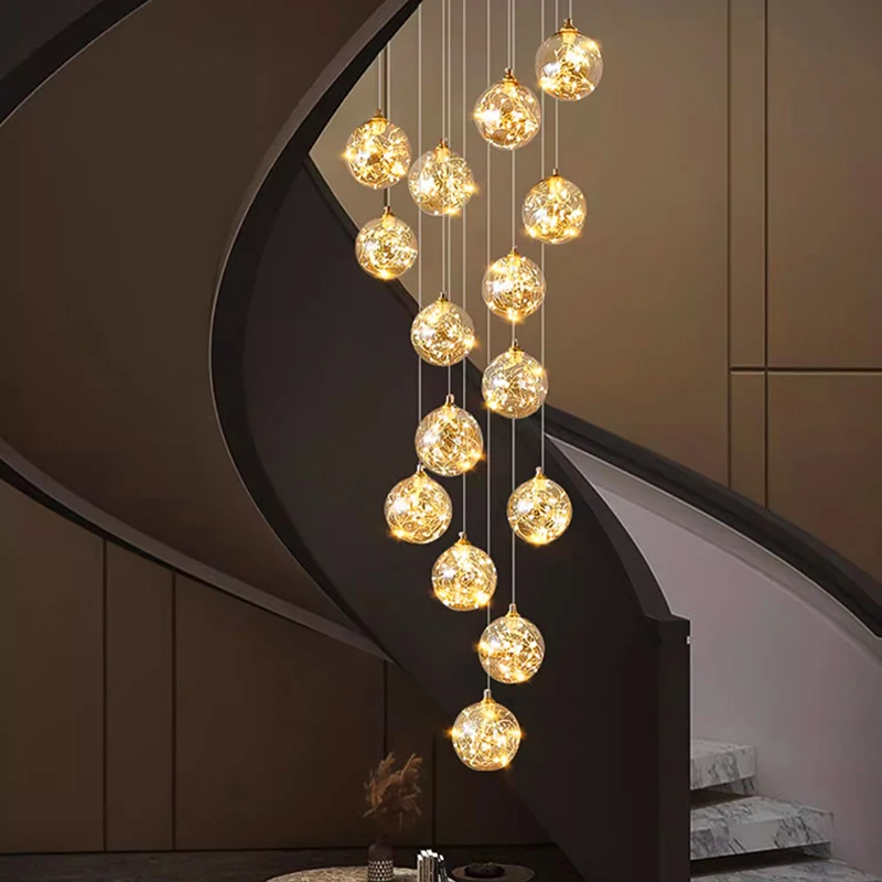 

Nordic Home Decor Dining Room Pendant Lamp Lights Indoor Lighting Stair Lamp Hanging Light Chandelier Lamps For Living Room