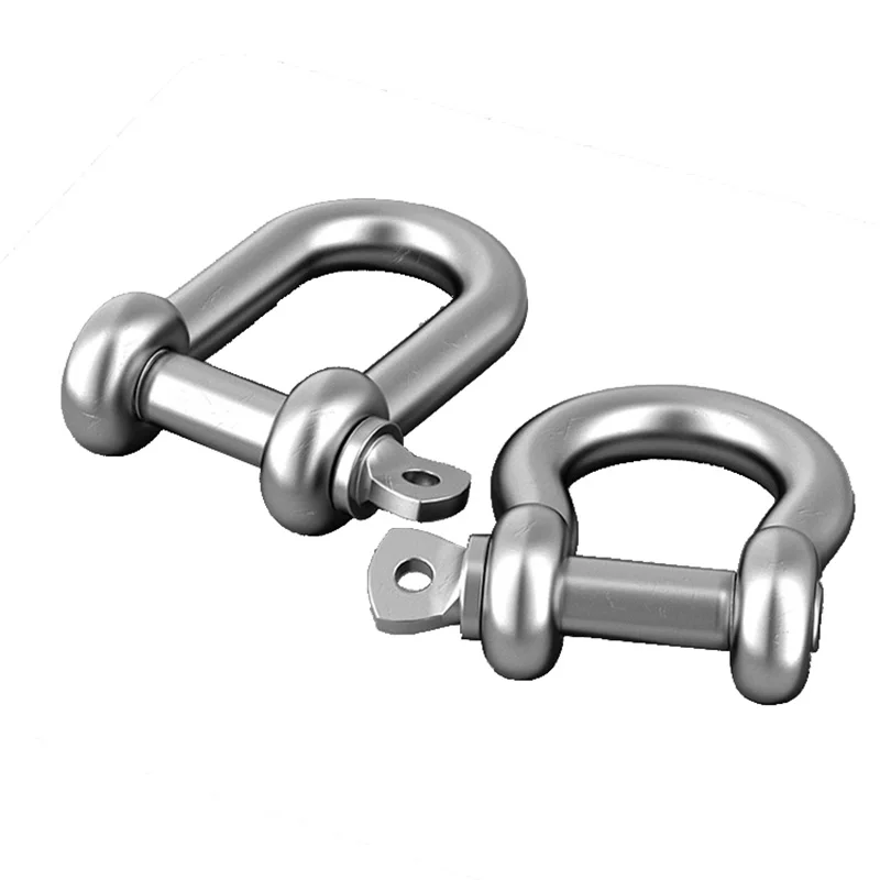 1PCS 304 Stainless Steel D-type Shackle Bow U-type High-Strength Lifting Ring Buckle Connection Fixed Chain M4/5/6/8/10/12-/M38