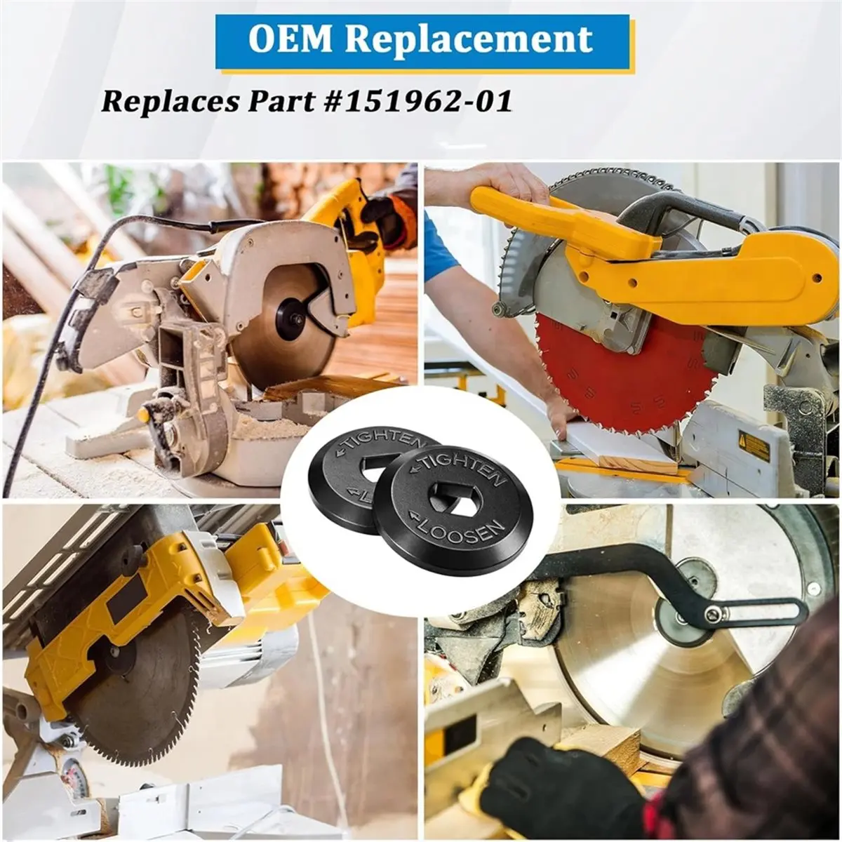 2pcs 151962-01 Outer Clamp Washer for 151962-01 Miter Saw for Miter Saw Blade Clamp Washer DW718 Models