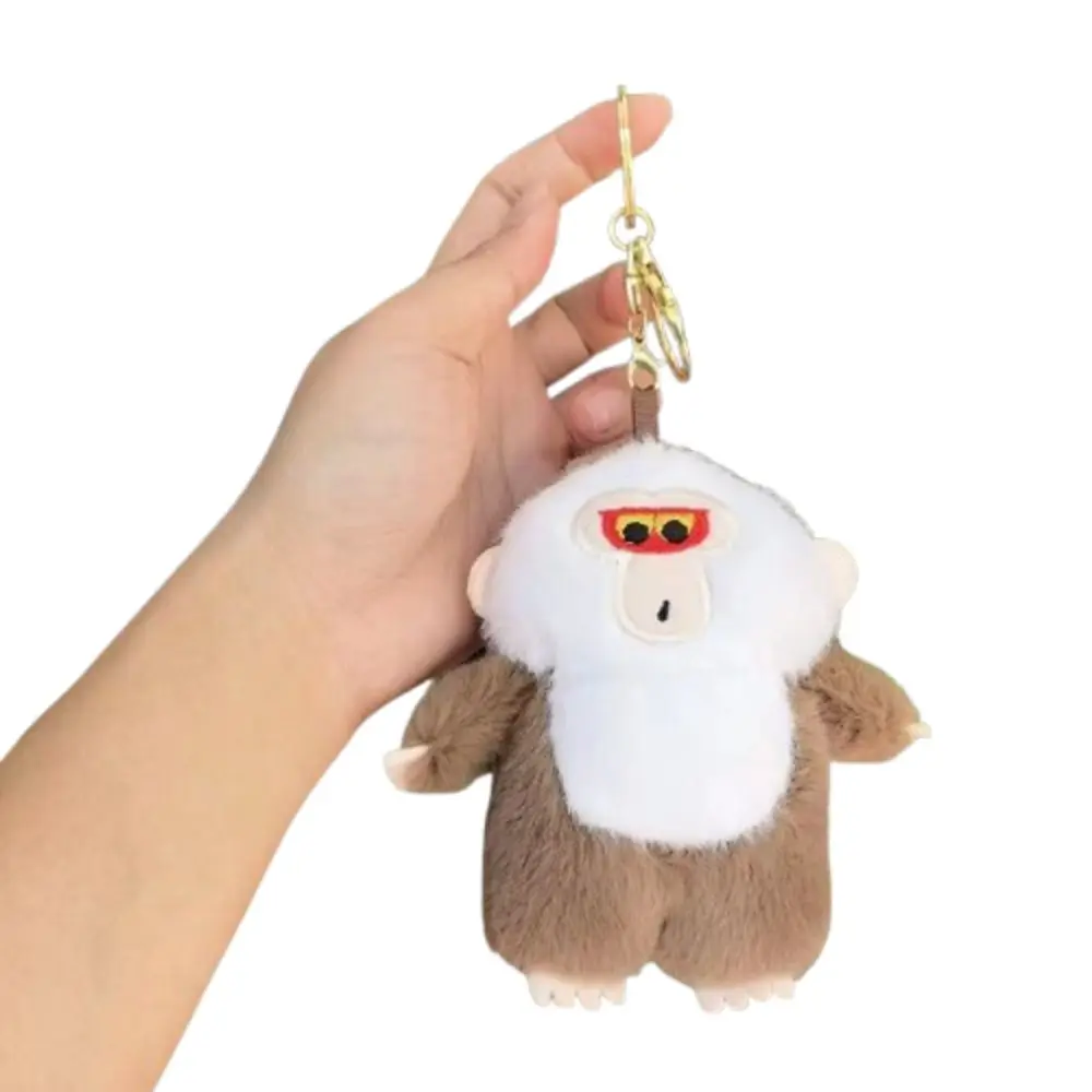 

Stuffed Animals White-Faced Monkey Plush Toy Soft Fur Plush Doll Chimpanzees Doll Keychain Cartoon 12cm Monkey Car Pendant