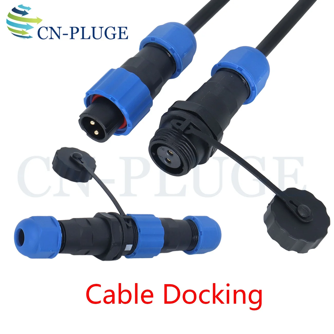 SD13 Series 2 3 4 5 6 7 Pin Waterproof IP68 Outdoor Industrial Cable Docking Connector, Plug And Rear Nut Socket