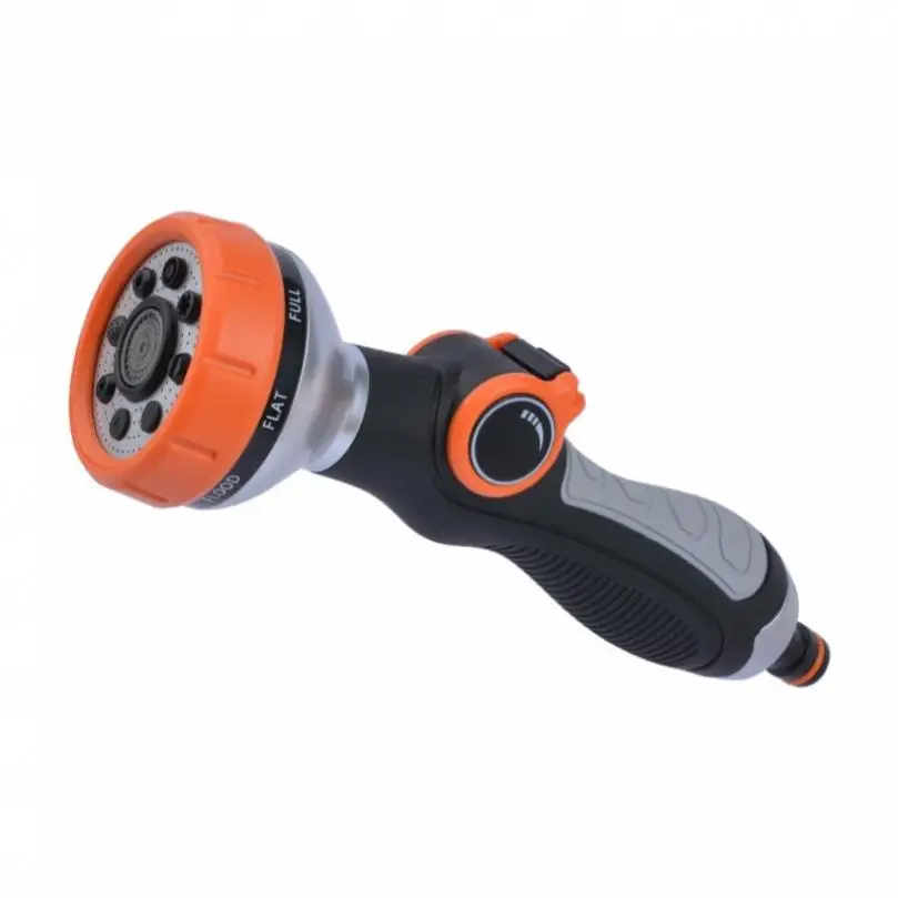 Multifunctional Durable Thumb Switch Water Sprayer, 8 Function Hand Push Water Gun