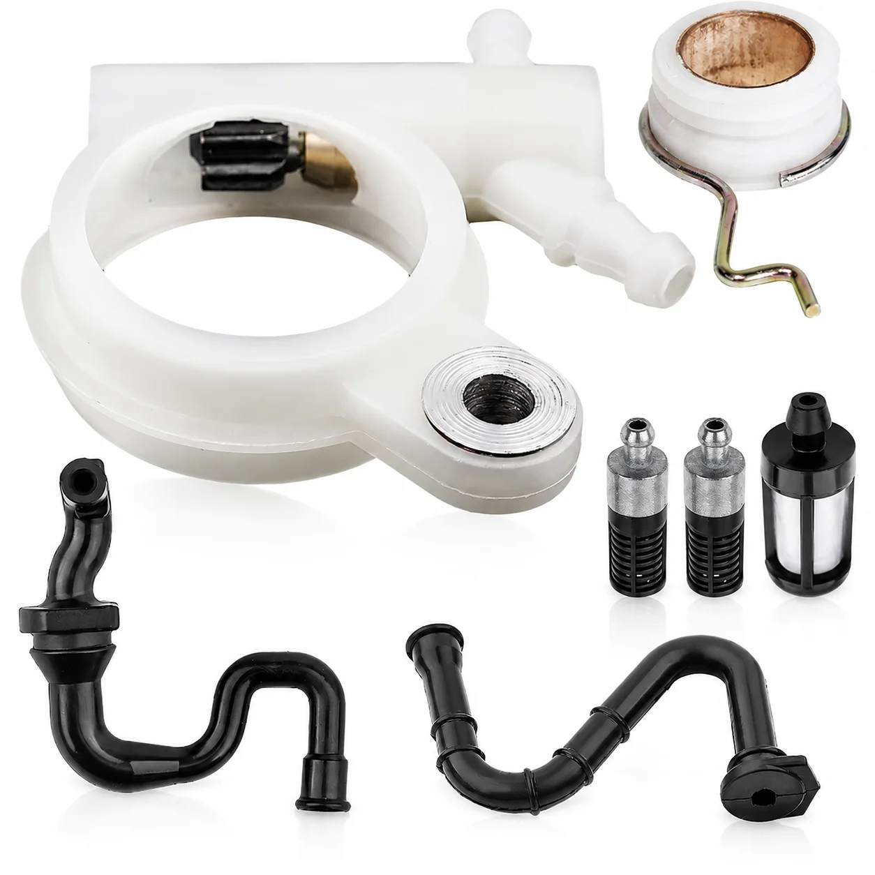 Oil Pump Kit with Worm Gear Fuel Filter Hoses for Stihl MS251 MS231 MS251C MS231C Chainsaw Parts Replaces 1143 640 3201