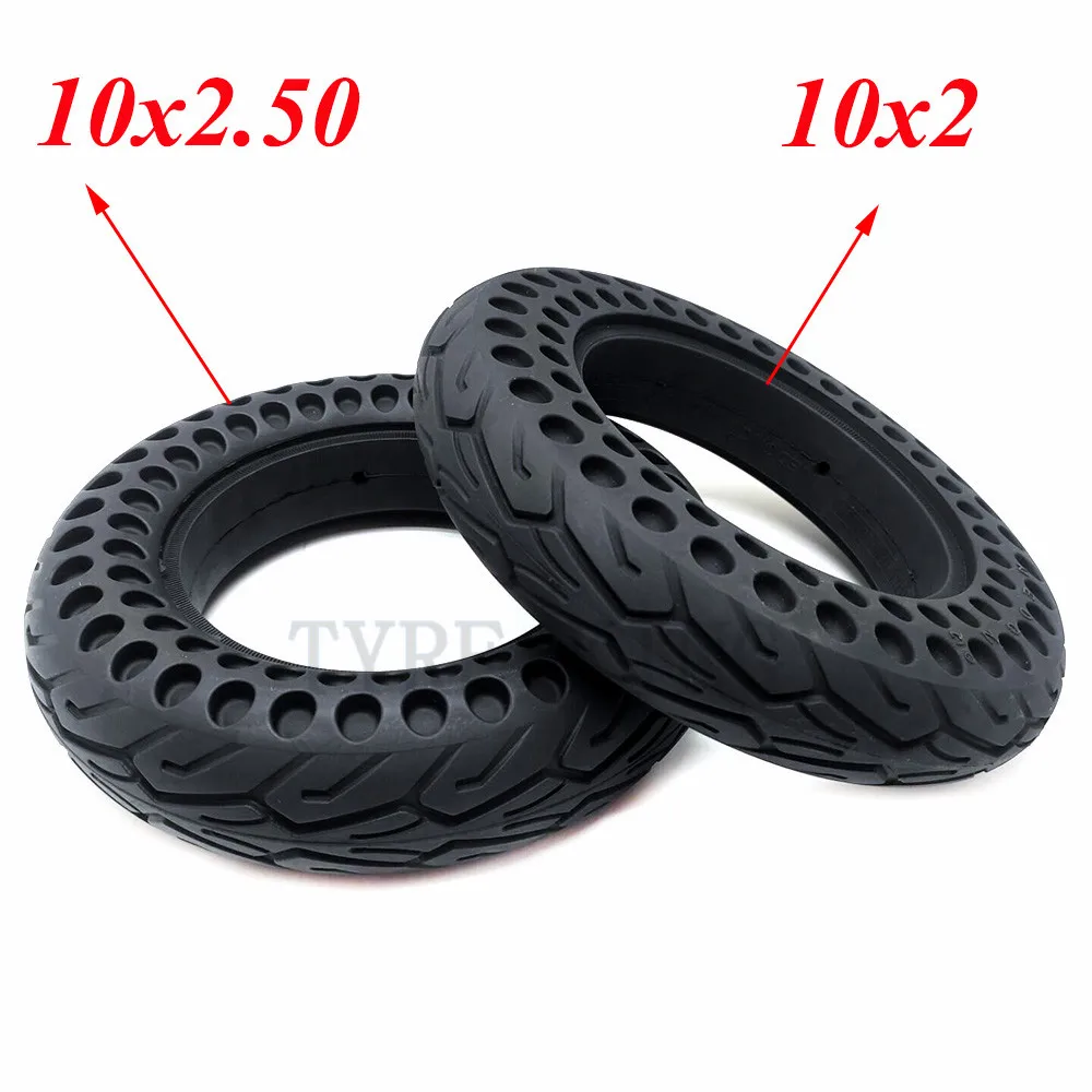 

10x2/2.50 Solid Tire Electric Scooter Wheel Tire Universal Wear-resisting Non-inflatable Honeycomb Tyre