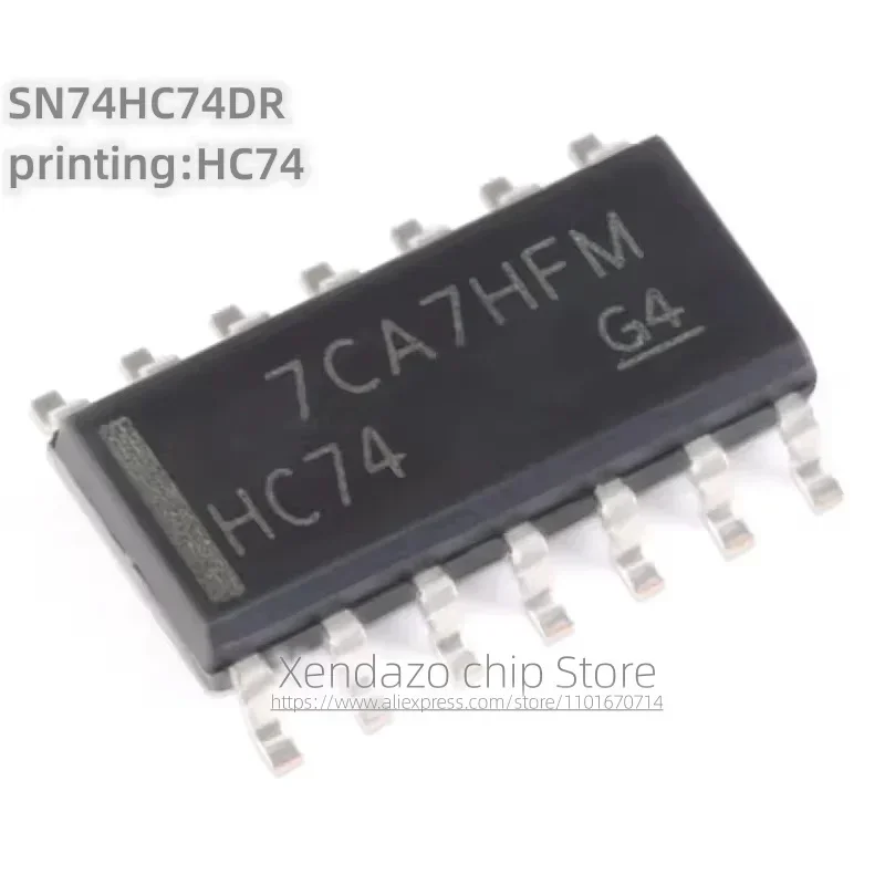 10pcs/lot SN74HC74DR printing HC74 SOP-14 package Original genuine Logic trigger chip