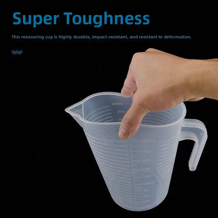 Plastic Measuring Cup with Scale for Tea Shop Full Set Tools 1000ml 5000ml Household Bathroom Storage Tools Positive Rich