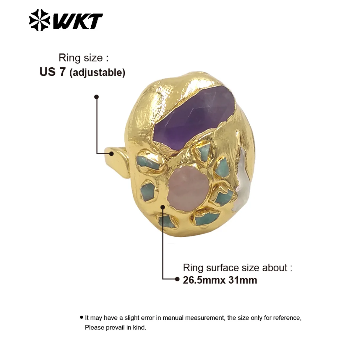 

WT-MPR139 оптовая продажа, великолепный трендовый стиль, несколько камней с натуральным жемчугом, позолоченные кольца для женщин, красивые ювелирные изделия, подарок
