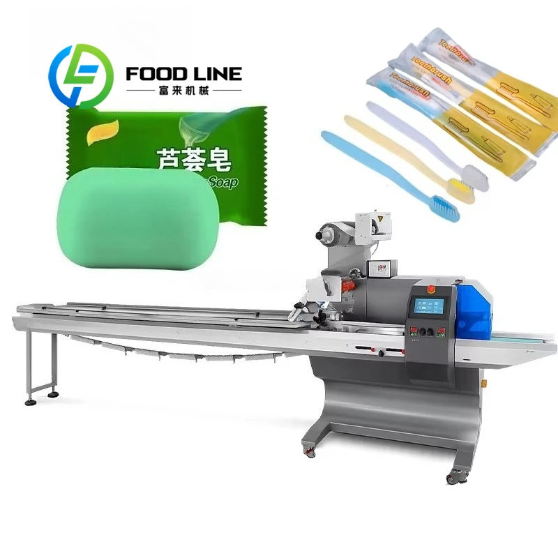 Energy Saving Pillow Wrapping Machine Low Power Consumption For Long Term Vegetable Bread Cake And Food Packaging Operations