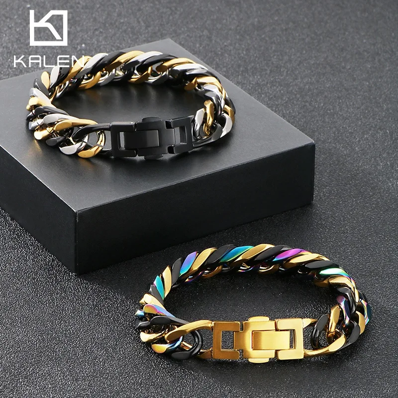 Ins Style Men Braided Bracelet, Retro Minimal Mixed‑Color Double‑Weave Polished Surface Unisex Couple Fashion Wrist Jewelry
