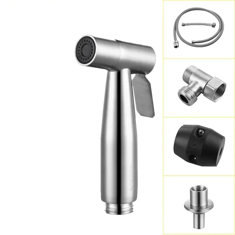 

304 Stainless Steel Sink Accessories Double Socket Dish Basin Draw Spray Gun Kitchen Dish Basin Hand-held Water Gun Nozzle