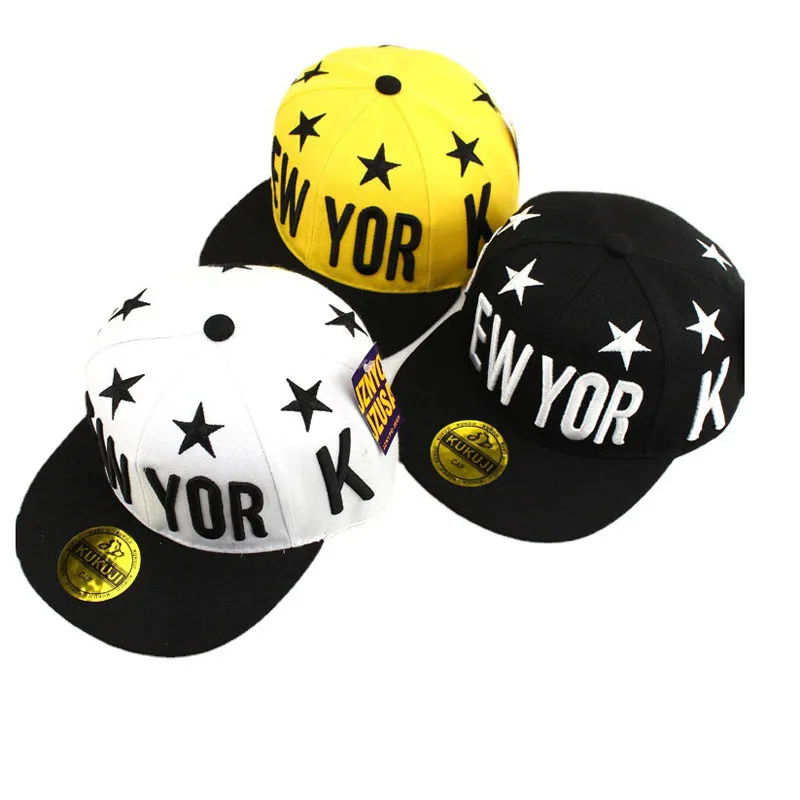 Doitbest Child Baseball Cap For Boys Girls Summer NEW YORK five-star embroidery Kids Sun Hats Autumn Caps Snapback Hat gorras