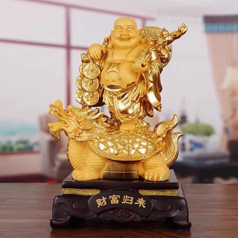 Resin Maitreya Buddha Statue Big Belly Home Living Room Decor Housewarming Gift Lucky Changing Buddha Craft