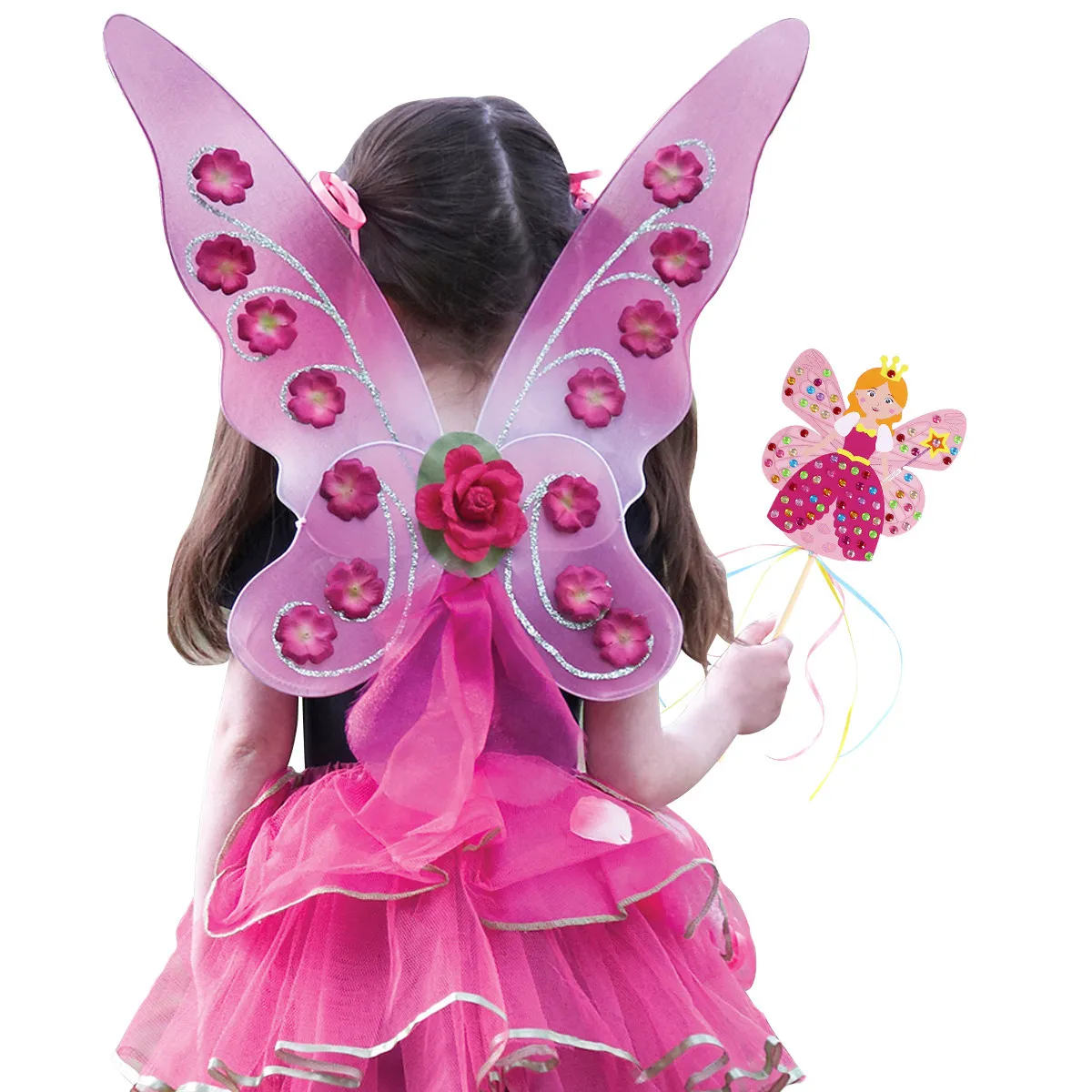 2Sets Bright Colored Fairy Making Kit DIY Accessories for Children Safe Eco Friendly Craft Supplies Nursery Daycare
