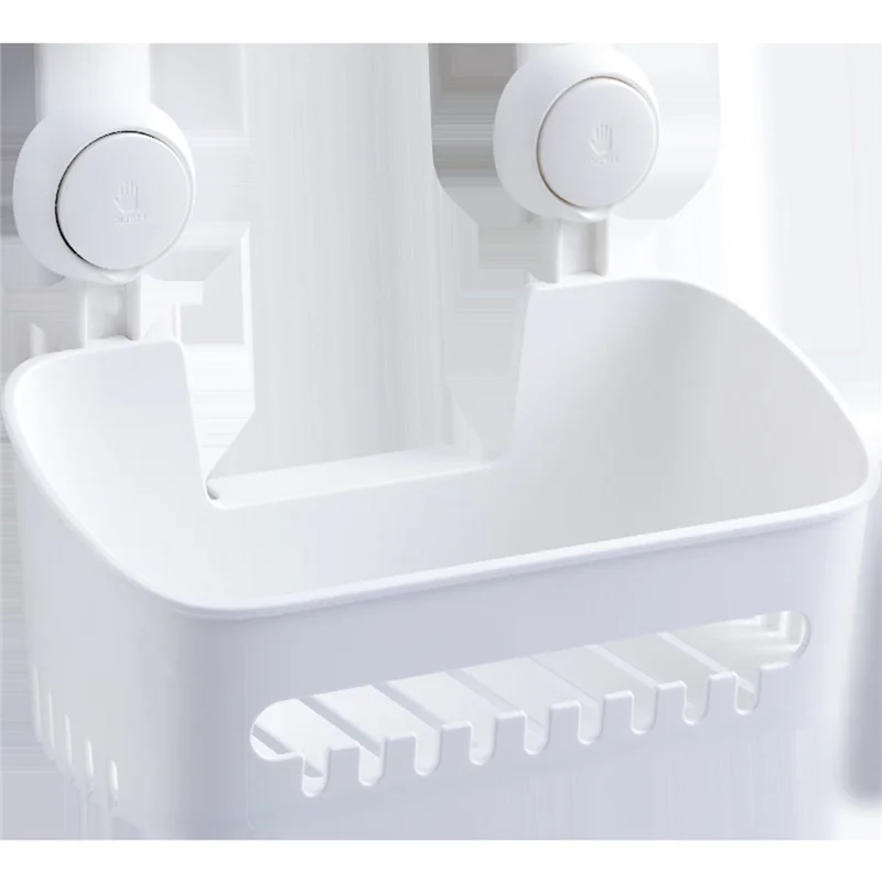 New Shower, Spice Stand, Bathroom Organizer, Storage Basket, No Drill, Removable Vacuum Suction Cup, Wall Stand