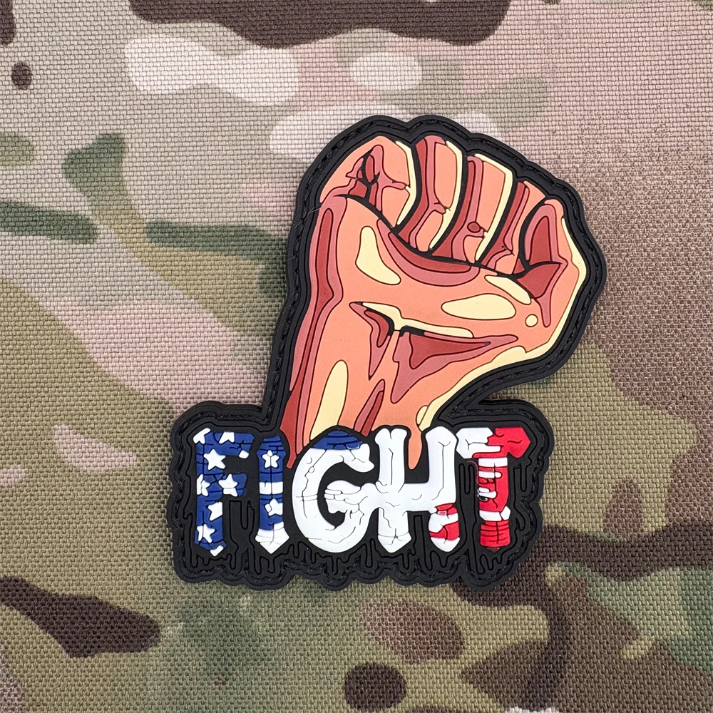 

A Gesture Pattern Pvc Morale Patch Sticker Badge Patch, with a Luminous Effect, Ideal for Use on Armbands, Backpacks, and Tactical Vests, Clothing Decoration, Embroidered Patches, and Soft Rubber Patches