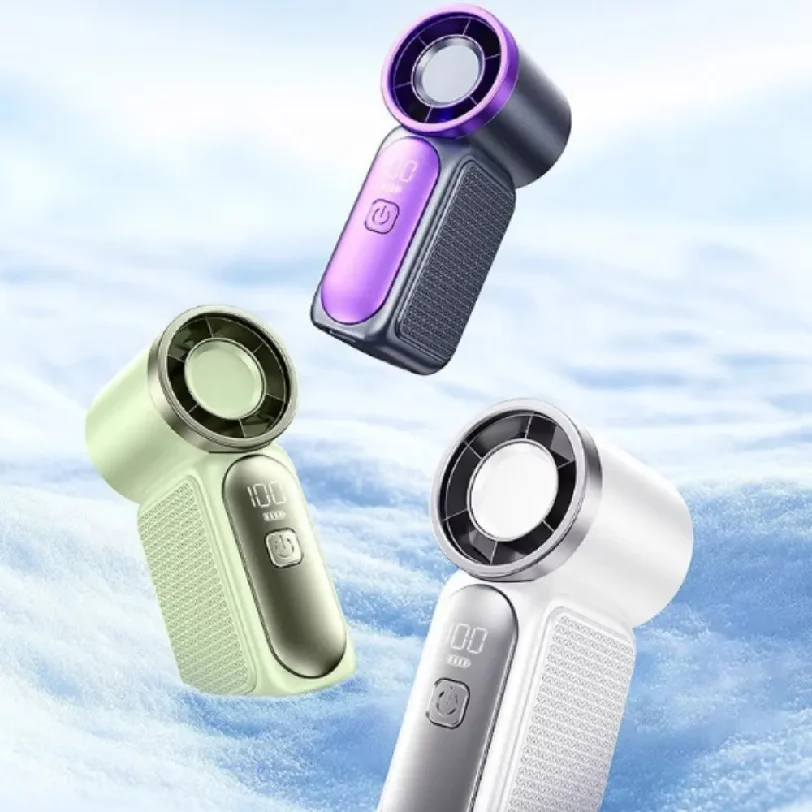 2026 New High-Speed Mini Handheld Small Fan, 100-Speed Small Wind Cannon USB Charging Battery Life Turbine Portable Outdoor Fan