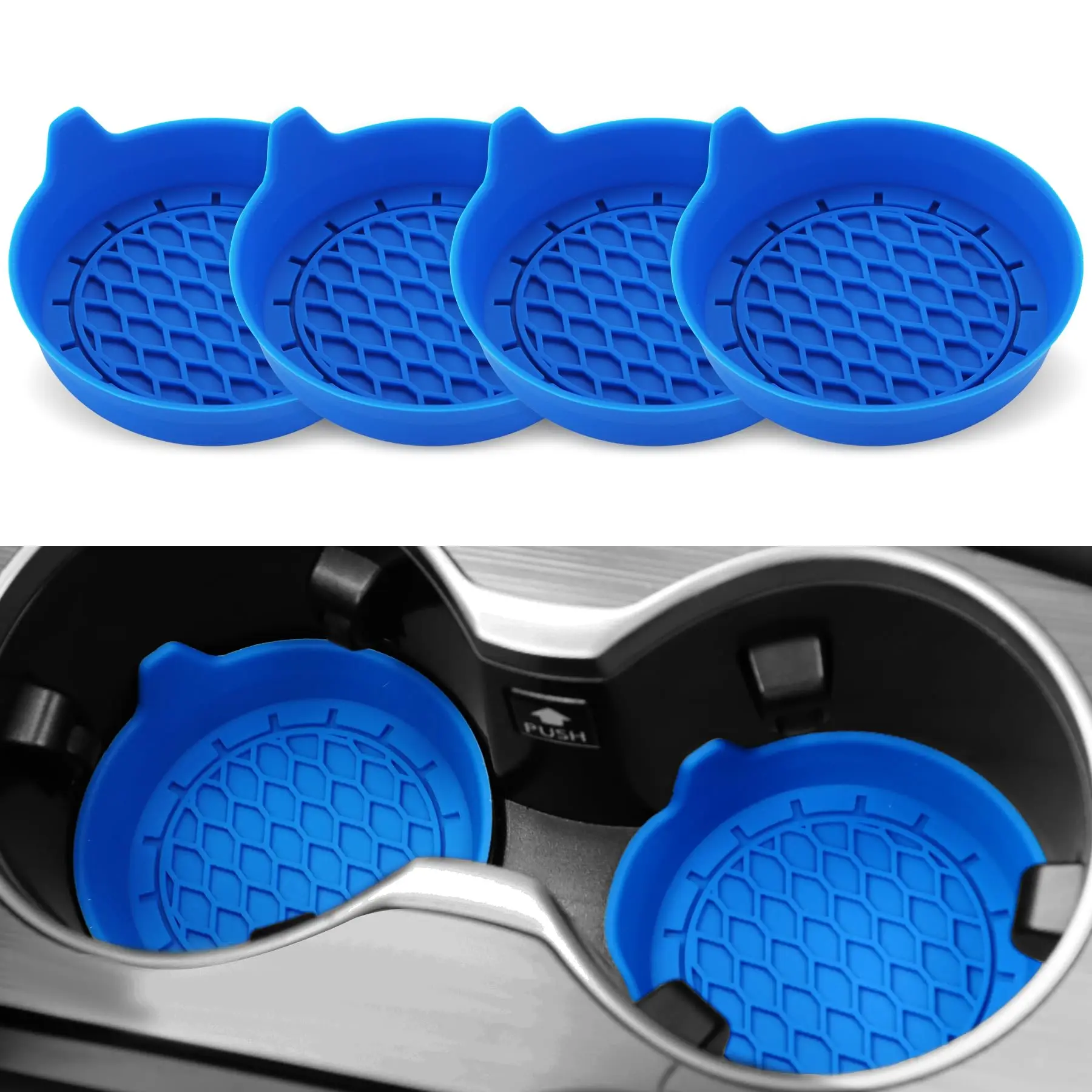 2/4 stücke Auto Tasse Halter Untersetzer Silikon Tasse Halter Einsatz Universal Non-Slip Tasse Halter Auto Zubehör Innen stille Tasse Pad – Detail 10