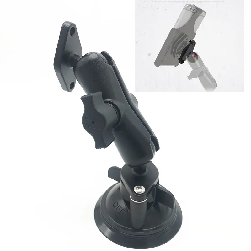 OEM Twist-Lock Suction Cup Mount with 1 inch Diamond Ball and long socket arm