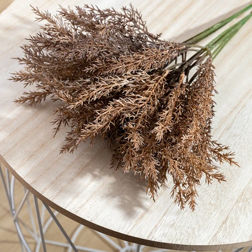 인공 식물 팜파스 잔디 밀 천연 꽃다발, DIY 번들 리드, 홈 웨딩 파티, 야외 꽃병 장식, 가짜 꽃 