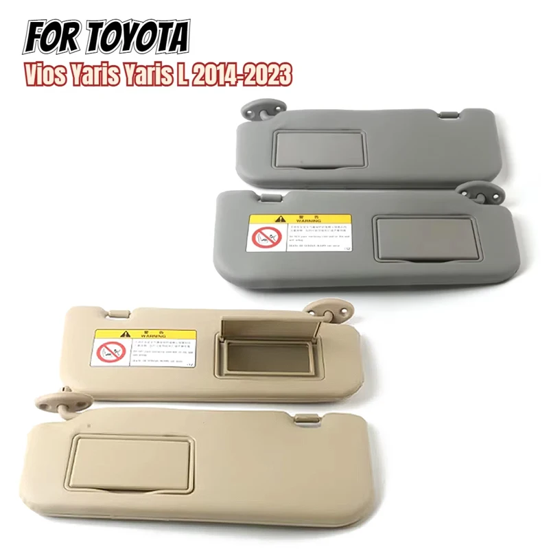 

Серо-бежевый левый и правый солнцезащитный козырек для Toyota Vios Yaris Yaris L 2014 2015 2016 2017 2018 2019 2020 2021 2022
