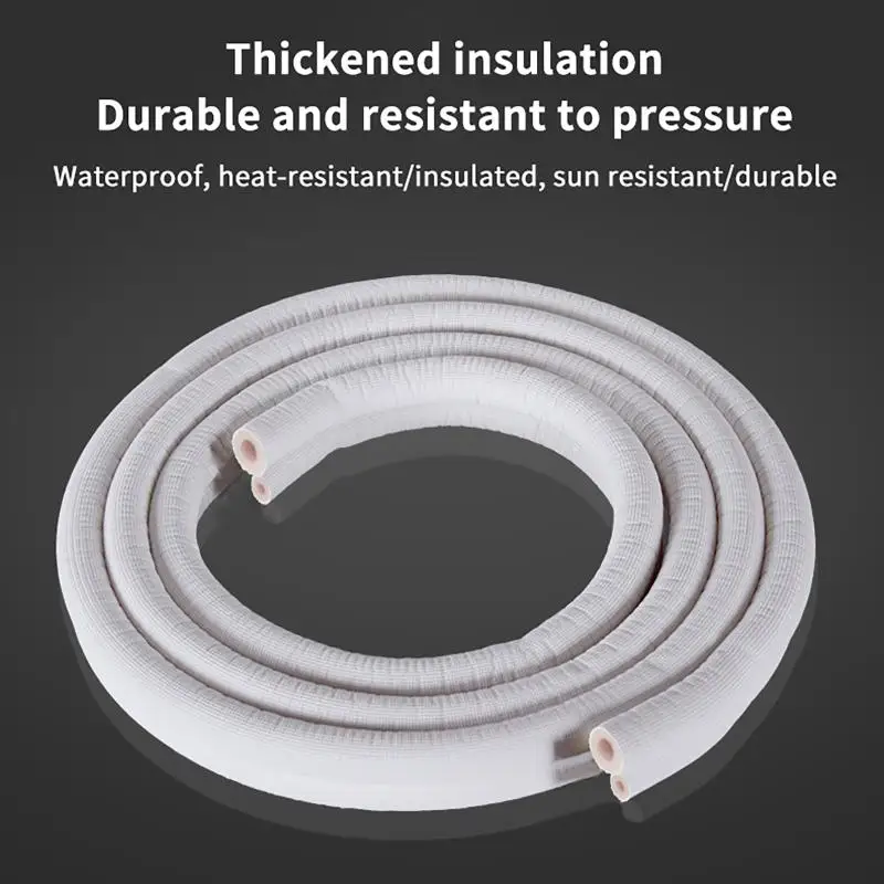 New 1M Pipe Insulation Foam Tube Air Conditioner Pipe Fittings Heat Preservation Foam Tubing For Mini Split Copper Line Set