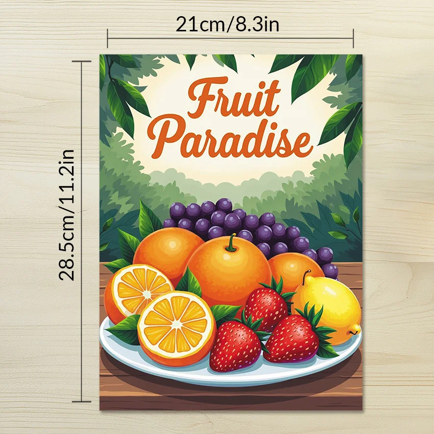 大人向け塗り絵 - 8.3x11.2インチ、様々なフルーツの塗り絵32ページ - リラックス、ストレス解消、友人へのギフトに最適