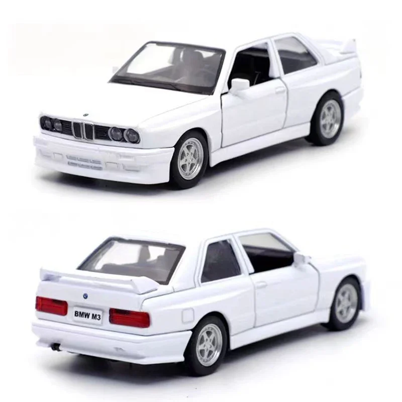 1/36 BMW M3 1987 Alloy Toys Car Model Metal Diecasts Toy Vehicles Authentic Exquisite Interior Pull Back 2 Door Opened Kids Gift